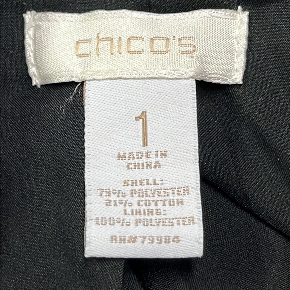 CHICO'S Sephia Croc Embossed Charcoal/Black Subtle Sheen Blazer SZ M (8) - Picture 8 of 16